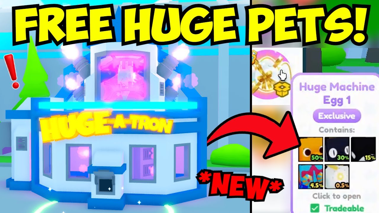 The *NEW* HUGEATRON Gives FREE HUGE PETS In Pet Simulator X! ROBLOX