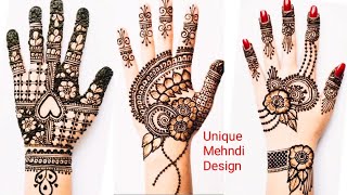 3 Unique Mehndi Design Front/Back Hand | New Simple Mehndi Design 2026 | Henna Art ✨&amp; Heena Tutorial