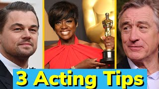3 Acting Tips from 3 Acting Masters in 3 Minutes