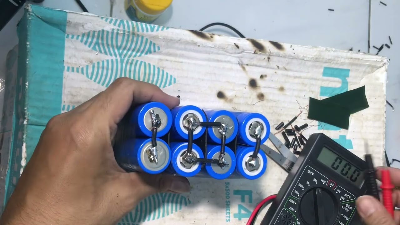 Rakit Aki 12V menggunakan Baterai Lifepo4 26650