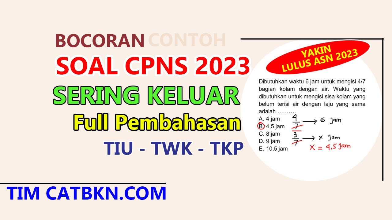 Soal Cpns 2023 Sering Keluar Dan Full Pembahasan Tiu Twk Tkp Youtube