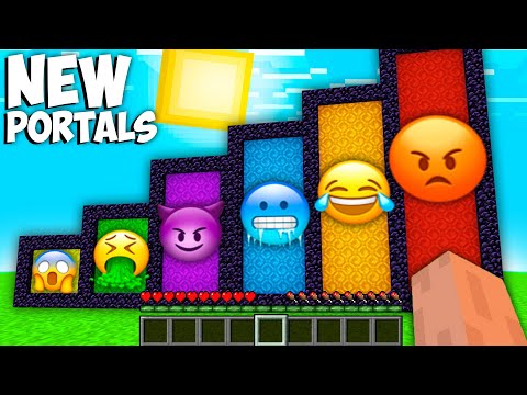 What's INSIDE the NEW MYSTERIOUS PORTALS in Minecraft? I found PORTAL BLUE vs RED vs YELLOW PURPLE