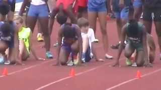 Colin Powell Track 2013 State 100M Prelims 7 Girls