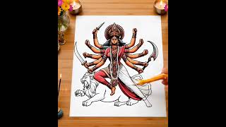 Jai Maa Durga #durga #maa #drawing