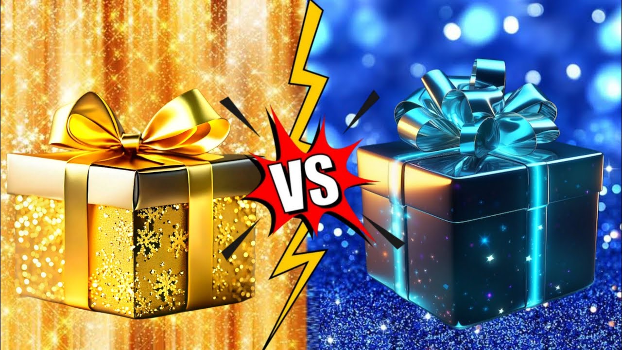 🌈🎁 Top 2 Mystery Gift Box Unboxing | Golden vs Blue Box | First Cartoon Video! ✨