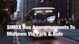 SIM8X Bus Announcements To Midtown