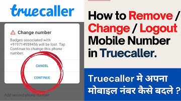 How to Remove / Change / Logout Number in Truecaller | Truecaller me logout kese kare.
