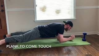 Plank to Cone Touch