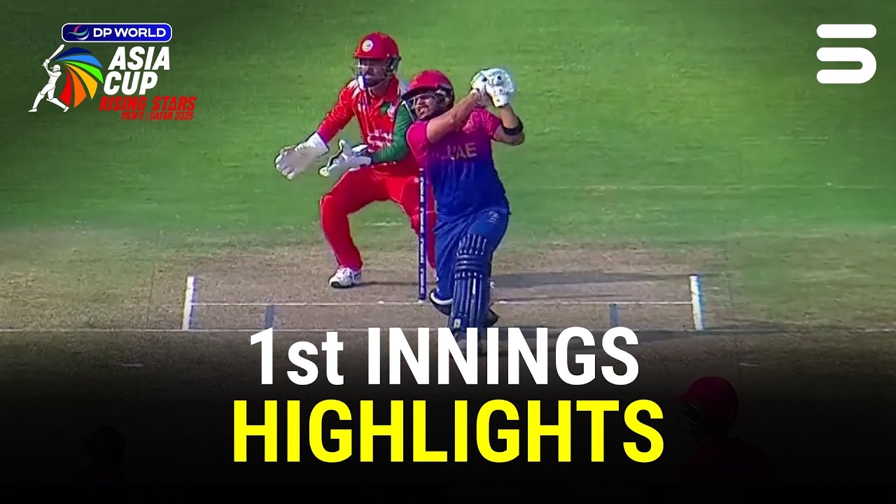 1st Innings Highlights | U.A.E. vs Oman | Match 05 | DP World Asia Cup Rising Stars 2025 | ZH13
