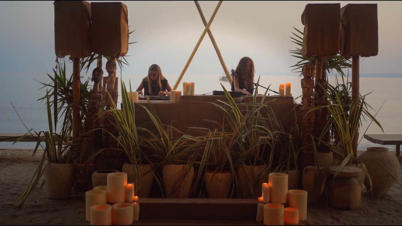 Sunset at the beach with ADASSIYA and GHENWA NEMNOM