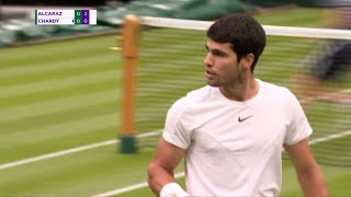 Wimbledon 2023 | Carlos Alcaraz Scores A Solid Forehand Winner