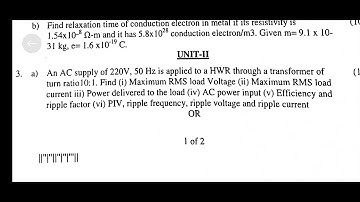 jntuk r23 and autonomous - 2nd btech 1st sem - Electronic devices and circuit set 3 - Ece branch