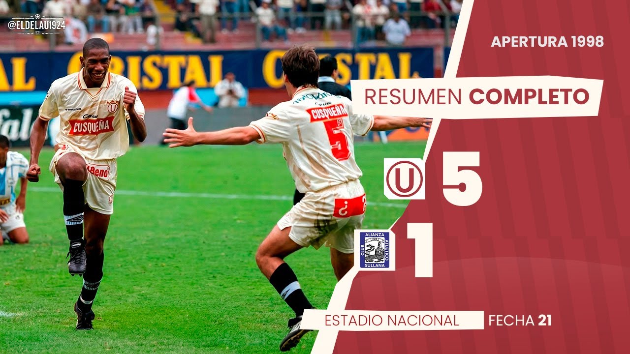Universitario 5-1 Sullana | U camp... del Apertura | Resumen | Fecha 21 - Apertura | 1998 ⚽🎞