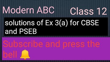 Class 12th mathematics modern ABC solutions of ch 3 Matrices Ex 3(a) for CBSE and PSEB