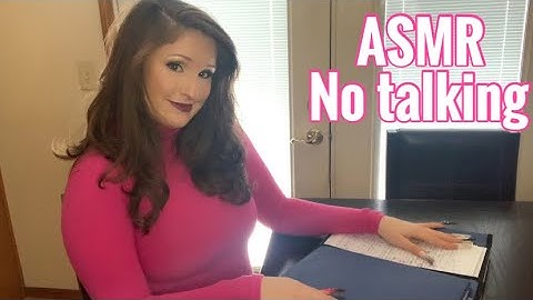 ASMR PAPER AND DOCUMENT SORTING IN PLASTIC SHEET PROTECTORS AND AND PLASTIC FILE FOLDER | NO TALKING