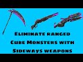 Eliminate ranged Cube Monsters with Sideways weapons (Fortnite chapter 3 season 4)