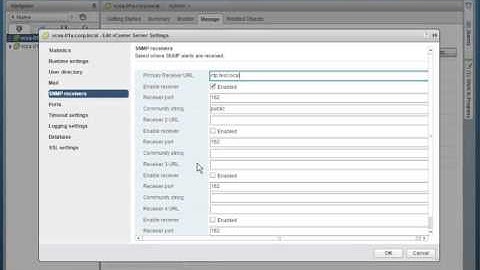 SMTP NTP Settingsfor vCenter Server