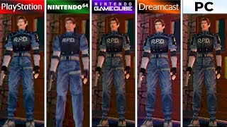 Resident Evil 2 (1998) PS1 vs N64 vs GameCube vs Dreamcast vs PC (Graphics Comparison)