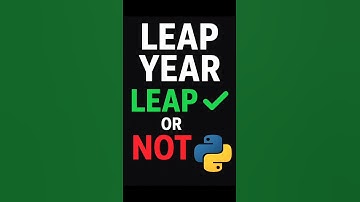 "Leap Year Check in Python 🐍 | One Line Trick 💪🏻#shorts#coding #programming #python #shortfeed #ai