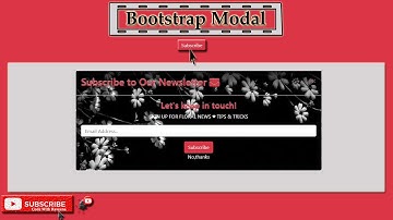 Bootstrap 4 Modal | Email Newsletter Pop Up With Bootstrap 4 | Code With Raveena