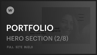 Creating a custom portfolio — Designing the homepage hero section (Part 2 of 8)