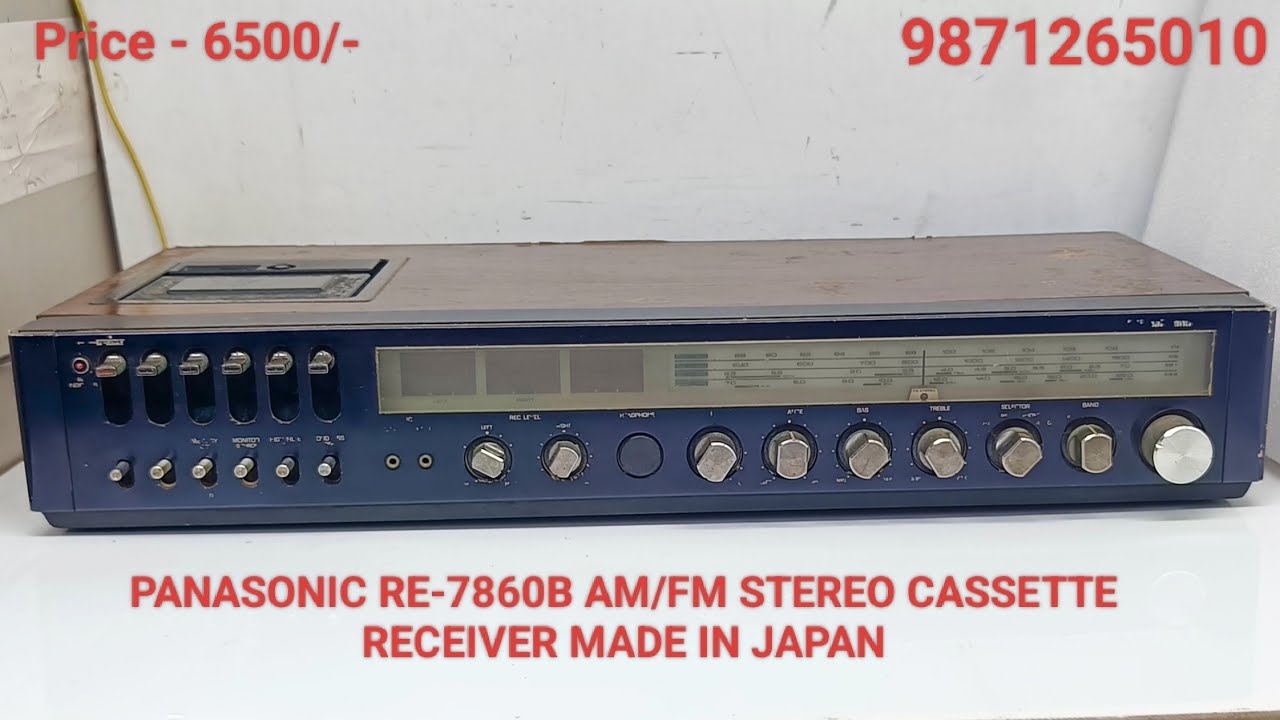 PANASONIC RE-7860B AM/FM STEREO CASSETTE RECEIVER price - 6500