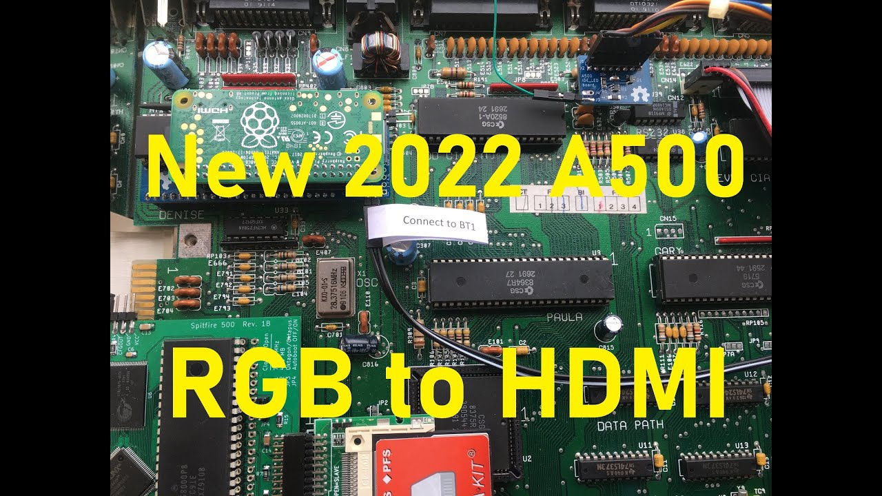 New 2022 A500 RGB to HDMI Raspberry Pi Zero Amiga 500 Plus YouTube