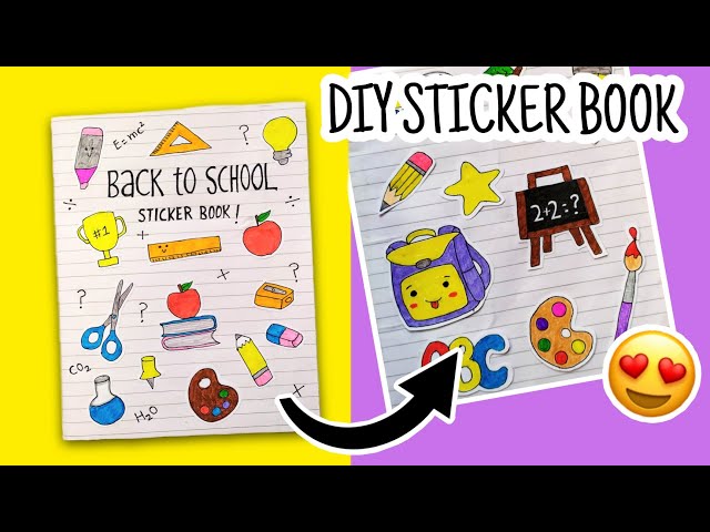 DIY Cute Sticker Book / How to make a sticker book at home / Handmade  sticker book 