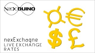 nexExchange | live Currency Exchange rate on Nexduino (Arduino based) using internet ethernet.