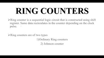 Ring Counters|B.E|B.Tech|VLSI DESIGN|ECE|GATE|CSIR-UGC-NET|ESE
