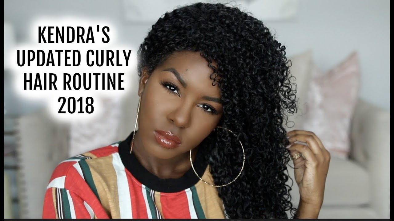 KENDRA'S UPDATED CURLY HAIR ROUTINE 2018 + Night Time Curl Maintenance