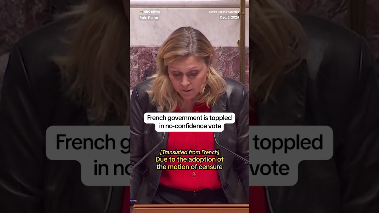 French government is toppled in no-confidence vote