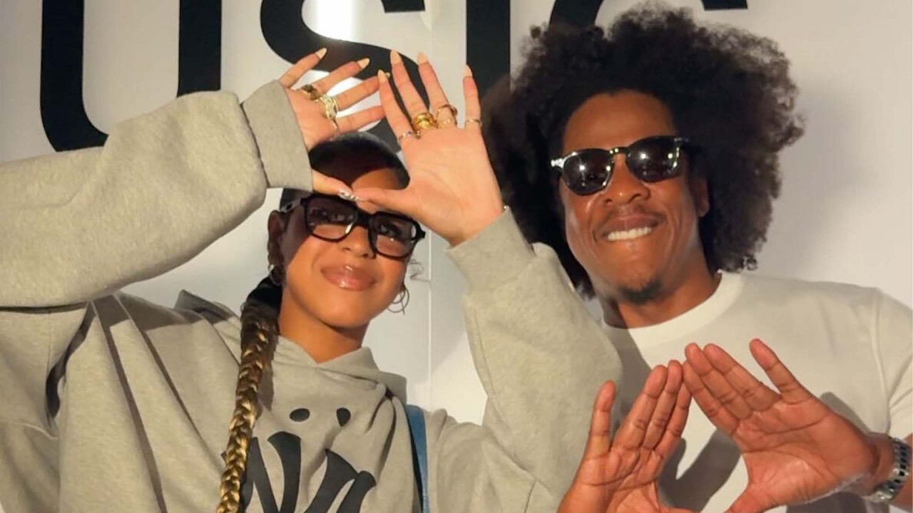 Blue Ivy Is Dad JAŸ-Z’s Ultimate HYPE GIRL at His Brooklyn Pop-Up