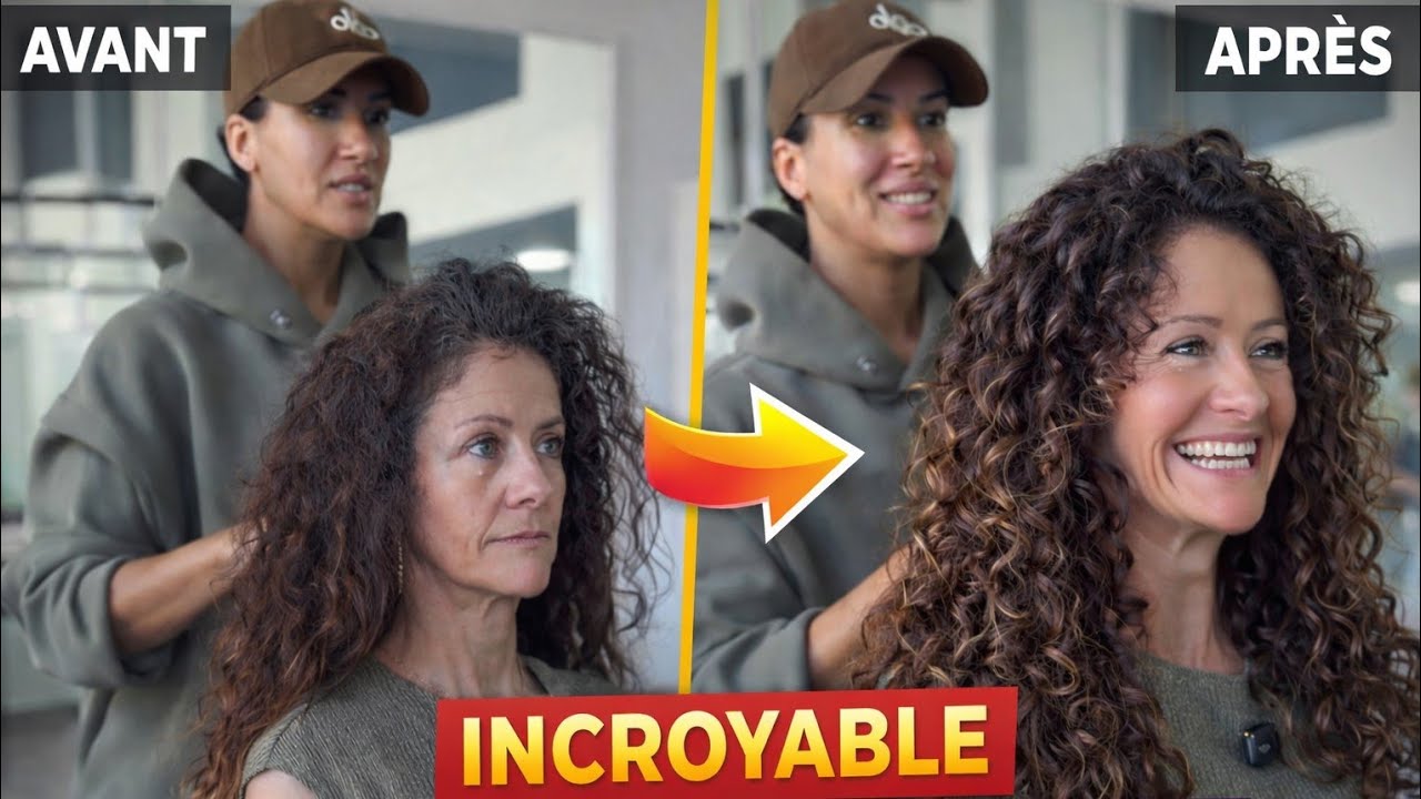 Sandra est arrivée avec une longue chevelure bouclée Mais des boucles qu'elle ne savait pas révéler😘