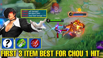 TUTORIAL FIRST CHOU 3 ITEM BEST BUILD FOR 1 HIT (damage hack?)