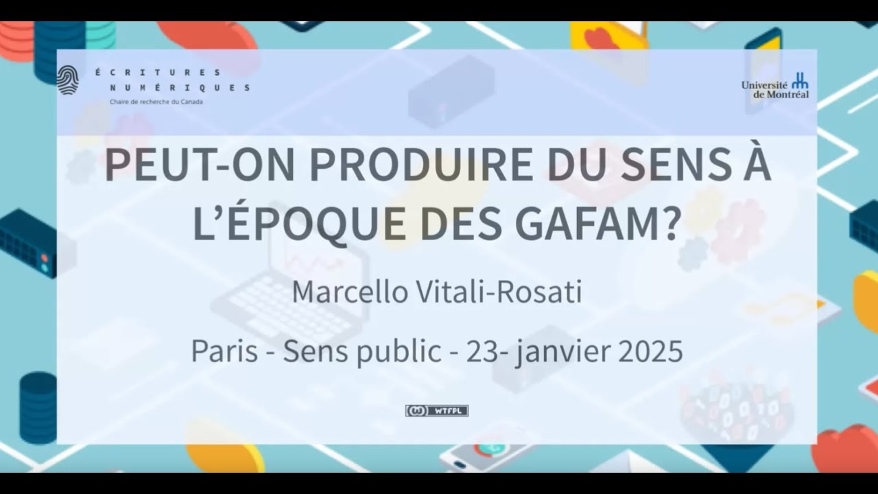 Peut-on produire du sens à l'époque des GAFAM ?