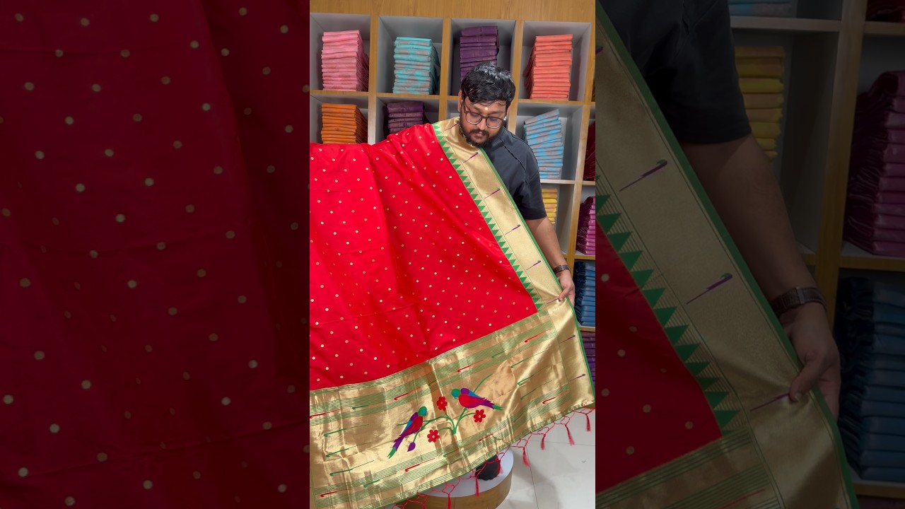 Pure Paithani Zari Border Parrot Motif Pallu Dupatta