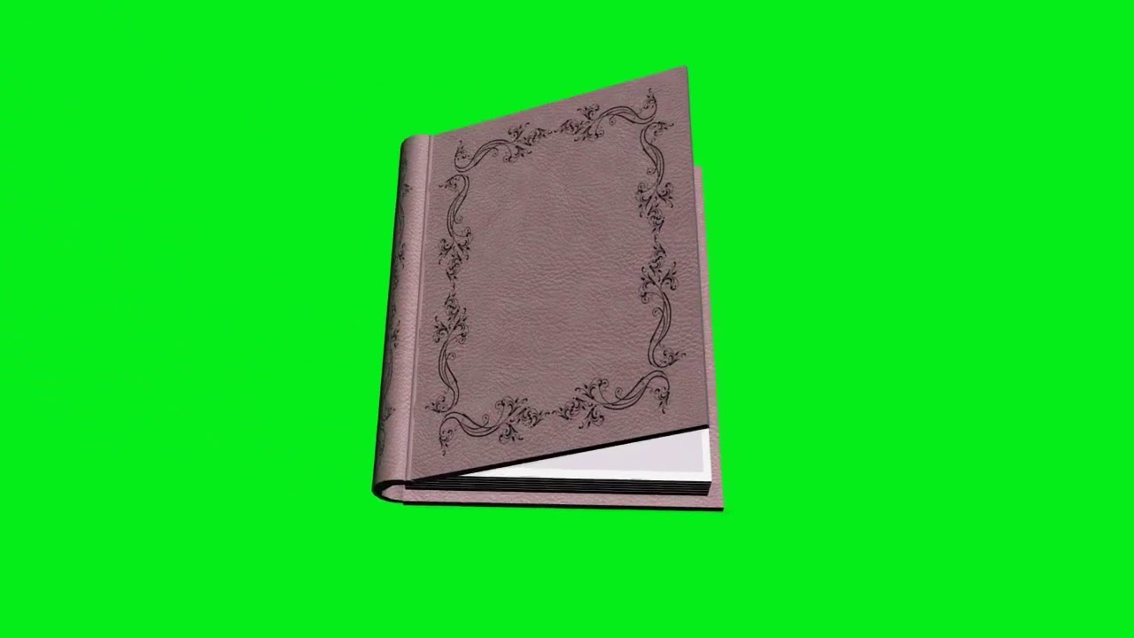 Animated Book Opening Green Screen Video  Book Open and Close Green Screen  & Blue Background 