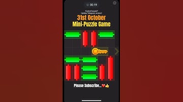 31st October Mini-Puzzle Game|Hamster Kombat|Puzzle game Solve in 42 Second|#minigames #viralvideo