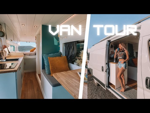 VAN TOUR | Ram Pro Master 3500 | Luxury campervan self-conversion with shower u0026 toilet class=
