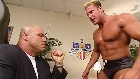 WWE Kurt Angle, Luther Reigne ,Renee Dupree (Backstage) Smackdown! 2004 👊