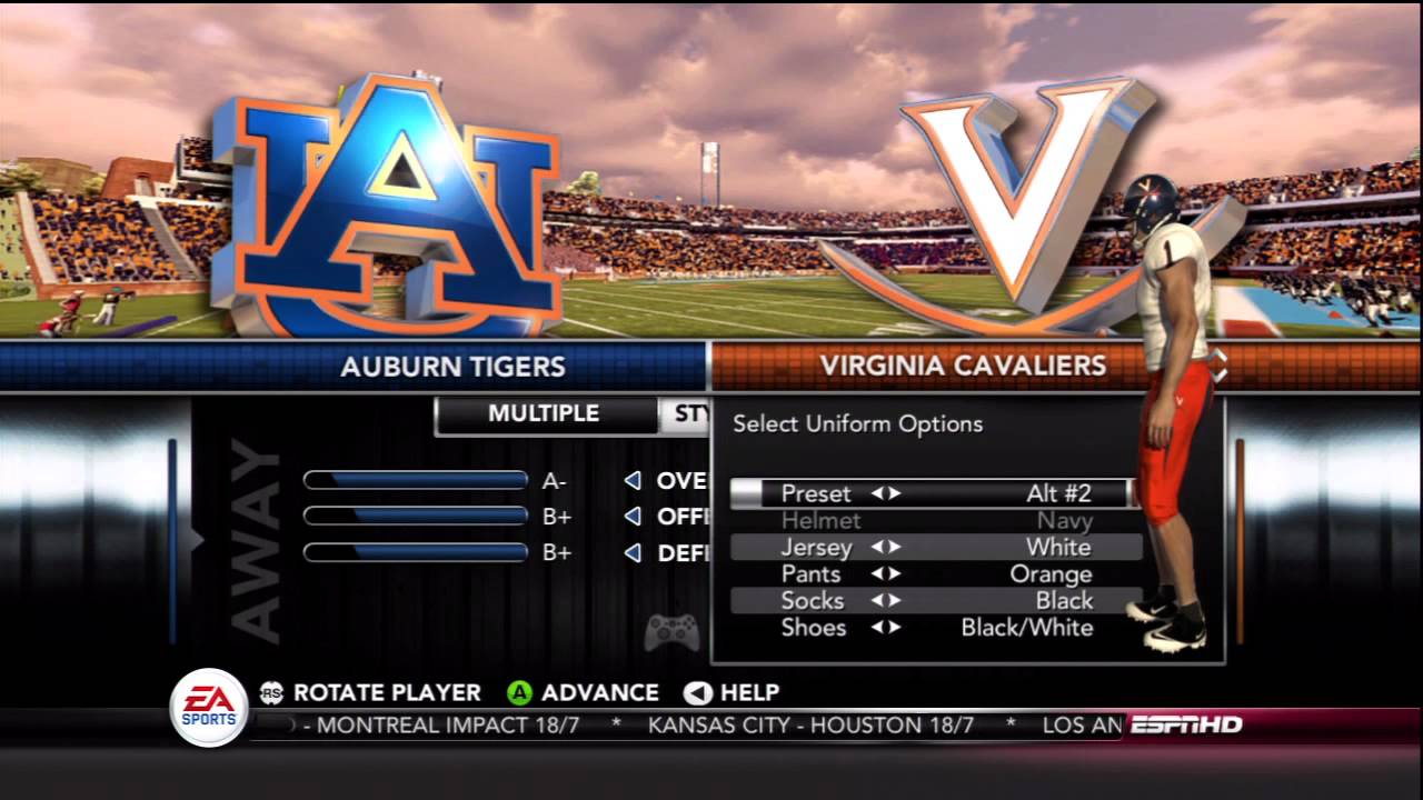 NCAA 13- Virginia Uniforms