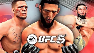 KHAMZAT SHARPENS HIS OPPONENTS | UFC 5 ONLINE #13 screenshot 3