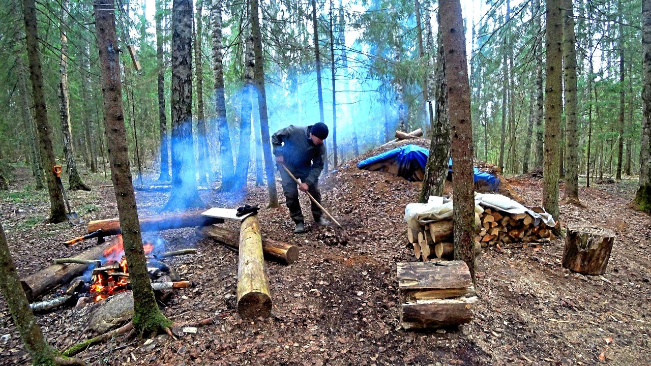 В ЗЕМЛЯНКЕ БЫЛИ ГОСТИ | УБОРКА ВОКРУГ ЛЕСНОГО УКРЫТИЯ | РЫБАЧУ и ОТКРЫЛ СЕЗОН ПОИСКА