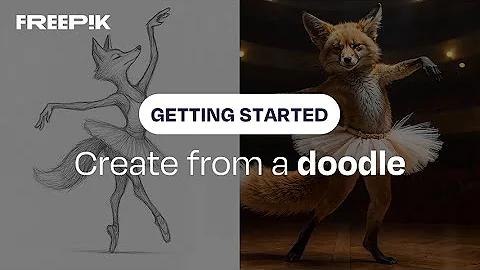Create visuals from a sketch using the AI Image Generator | Freepik Getting Started