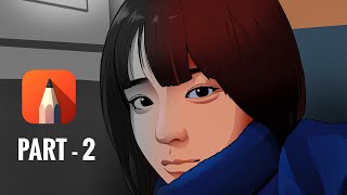 How to colour Black & White drawing with Autodesk Sketchbook / ကာတွန်းပုံကို အရောင်ထည့်သွင်းခြင်း screenshot 5