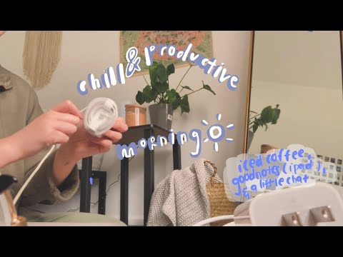 chill & productive morning | moka pot latte, tidying up, goodnotes (ipad), a little chat
