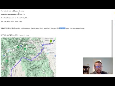 Automated Email with Google Map Directions