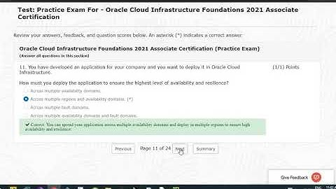 Oracle Cloud Infrastructure Foundation Practice Exam Answers 2021