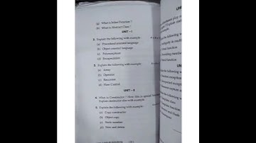 MDU BCA 4 th semester object oriented programming using c++ 2018